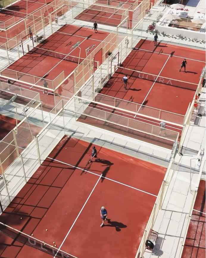 Padel court construction work in progress